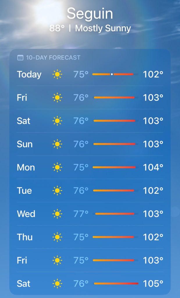 Seguin weather forecast